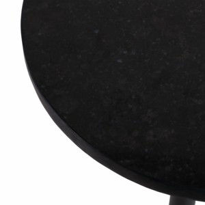 Elegante tavolino sottile con dettagli in metallo, piano e base in marmo, per camera da letto o soggiorno - Product Image 6