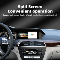 Layar Radio GPS Mobil Android 13 8,8 Inci, BT Carplay, Multimedia Stereo, WiFi Terintegrasi, Layar Sentuh untuk Mercedes C W204 2011-2014
