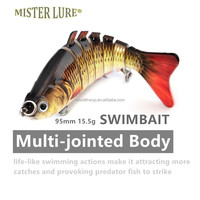 Leurre de pêche multi-articulé MISTER LURE OEM, leurres de pêche segmentés, leurres de pêche en plastique dur
