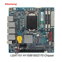Carte mère Maxtang Mini-ITX avec système de processeur Intel HM86/H110/B150/Z170/H610 Socket LGA 1151 1700 2xDDR4 Mini ITX Motherboard
