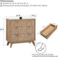 Ensemble de tables de chevet cannelées Sunrise, plateau moderne en faux marbre, table d'appoint à 3 tiroirs, rangement en fer réglable pour chambre et salon