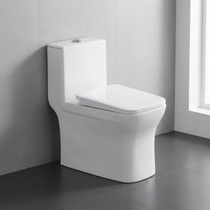 WC monobloc en céramique Vistaar, siphon en S 300 mm, double chasse, abattant à fermeture douce, blanc, pour le Pérou - Product Image 6