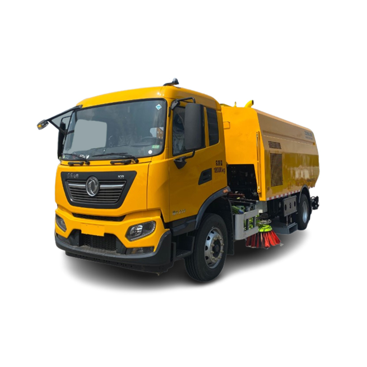 Top quality 5m3 volume road washing brush sweeper 8685x2530x3230mm 18ton high pressure street cleaning and sweeping truck