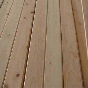 <span class=keywords><strong>Hinoki</strong></span>-Zypresse Wandpaneel Nut- und Feder-Verbindung Massivholzplatte für Sauna-Innenverkleidung - Product Image 4