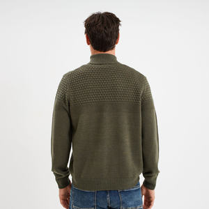 Suéter Cárdigan con Cuello Camionero y Cierre de Cremallera para Hombre, Acanalado, Transpirable, Cómodo, para Uso Diario en Invierno - Product Image 6