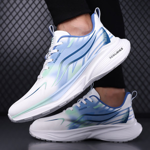 Chaussures de marche pour hommes, bout rond, dessus en cuir, doublure en peluche, respirantes, talon bas, lacets, couleur unie, style décontracté et sportif - Product Image 3