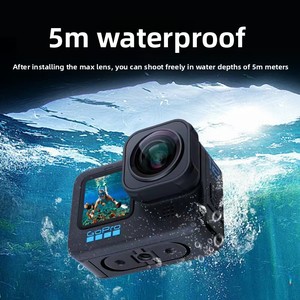 155 °   Lente FOV MAX para <span class=keywords><strong>GoPro</strong></span> Hero 9/10/<span class=keywords><strong>11</strong></span>/<span class=keywords><strong>MINI</strong></span>/12/13, Accesorio para Cámara Deportiva Sumergible, Estabilización HyperSmooth - Product Image 2