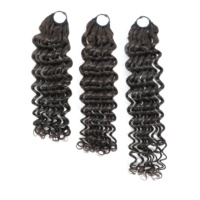 Extensions de cheveux humains au crochet effet plume, bouclées à la française, avec nœuds miracle, cheveux Remy noués à la main