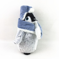 Peluche pingouin avec capuche et écharpe, peluche moelleuse, cadeau pour enfants