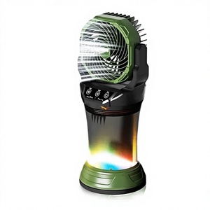 Grenzüberschreitender Multifunktionaler Outdoor-Camping-Ventilator mit LED-Beleuchtung, Fernbedienung, 2L Wassertank, Haken und Automatischer Schüttelfunktion - Product Image 1