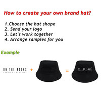 Chapeau Bob Pliable en Nylon Imperméable avec Cordon de Serrage, Logo Personnalisé, Chapeau de Soleil Pliable pour Voyages en Plein Air, Pêche, Plage
