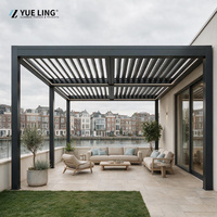 Pergola en aluminium à toit à lamelles sur mesure pour les constructeurs et les entrepreneurs en bâtiment, ombrage imperméable pour patio extérieur