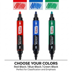 Pennarelli per Lavagna a Doppia Punta, 3 Colori con Nero, Cancellabili, a Base d'Acqua, Alta Capacità, Punta Larga - Product Image 5