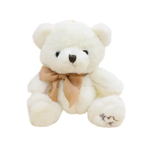 박제 장난감 곰 견면 벨벳 아기 백색 곰 동물 주문품 연약한 장난감