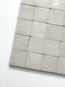 Azulejos Zellige Marroquíes Hechos a Mano, 4x4 Pulgadas, Blancos, 10x10cm, Azulejos Personalizados para Cocina, Baño, Paredes, Terracota Artesanal - Product Image 4
