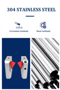 HFSecurity porta di controllo di accesso biometrico riconoscimento facciale ad alta velocità wing gate F101 per palestre con Software di <span class=keywords><strong>gestione</strong></span> - Product Image 4