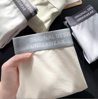 Boxer court tricoté sans couture pour hommes, taille mi-haute, anti-bactérien, avec logo à la taille, élastique, impression numérique, taille unique