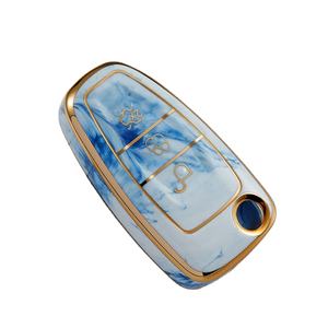 Jade TPU voiture clé étui couverture protecteur Fob adapté pour Ford Fusion Mustang F150 Edge Explorer <span class=keywords><strong>Lincoln</strong></span> MKZ 5 boutons porte-clés de voiture - Product Image 1