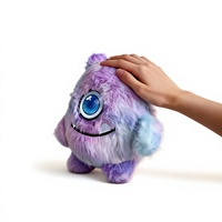 Nouveauté : Jouet robot compagnon électronique intelligent interactif vocal et musical, en peluche, avec yeux LED de dessin animé de 5 pouces, doté d'IA et de vocalisation émotionnelle