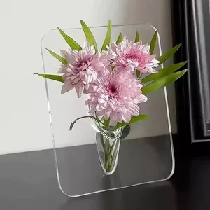 इन शैली सरल आधुनिक घर सजावटी ऐक्रेलिक तितलियाँ पर्यावरण पर्यावरण के अनुकूल प्लास्टिक फूलों वर्ग आकार के साथ - Product Image 5