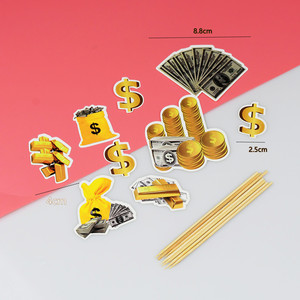 Happy New Year Cake Decorations 4.5cm Paper Die Cut Reusable Spring Festival Chinese New Year Party Props - Product Image 3