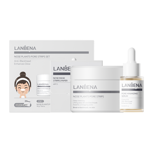 Set de Cuidado de la Piel Lanbena, Sérum Reductor de Poros y Tiras para Limpiar los Poros de la Nariz, Dos en Uno, 30G/15ml - Product Image 1