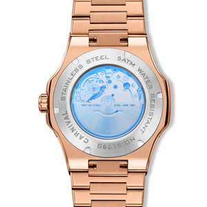 <span class=keywords><strong>Montre</strong></span> mécanique <span class=keywords><strong>automatique</strong></span> <span class=keywords><strong>de</strong></span> luxe pour homme CARNUIVAL, étanche 50m, bracelet en acier inoxydable, lumineuse, tendance, affaires, nouveauté - Product Image 4