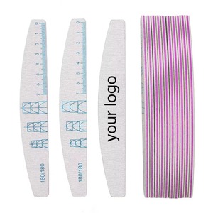 Lima de uñas de EVA <span class=keywords><strong>gris</strong></span> de alta calidad Purple Heart Teeth Nail Rubbing, de doble cara, grano 100/180, tira de pulido para uñas reales - Product Image 5