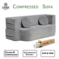 Canapé-lit modulaire compact à double usage, pliable, moderne, pour salon, appartement, hôtel, école, avec compression sous vide