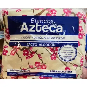 Juego de Sábanas Blancos Azteca de Microfibra, 4 Piezas, Diseño de Corazones, 200 Hilos, Ropa de Cama para el Hogar - Product Image 5