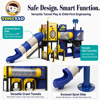 Toboggan extérieur pour enfants en LLDPE rotomoulé, design sûr et adapté aux enfants, entretien facile, équipement de terrain de jeu personnalisé