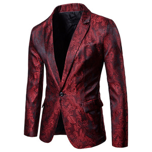 Nuevo <span class=keywords><strong>Traje</strong></span> de Esmoquin Clásico Jacquard para Hombre, 2 Piezas (Blazer + Pantalones), <span class=keywords><strong>Traje</strong></span> de Negocios de Lujo, Corte Slim, Chaqueta de Esmoquin y Pantalones Largos - Product Image 3