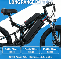 Sepeda Lipat Elektrik 26 Inci Sepeda Listrik Dewasa Motor 350W Shimano 21 Speed Tiga Mode: Listrik Murni/Bantuan/Manual