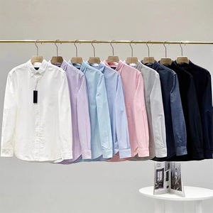 Chemise à manches longues en coton pur de couleur unie pour <span class=keywords><strong>homme</strong></span> RL Little Horse de haute qualité, marque de créateurs, chemises de luxe # RL-068 - Product Image 1