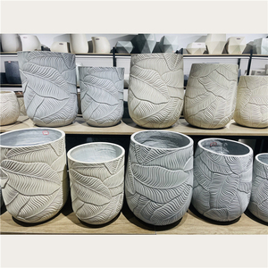 Macetas de fibra de vidrio para jardín al aire libre, macetas de cemento antiguas, <span class=keywords><strong>maceta</strong></span> de arcilla de fibra grande para decoración del hogar - Product Image 2