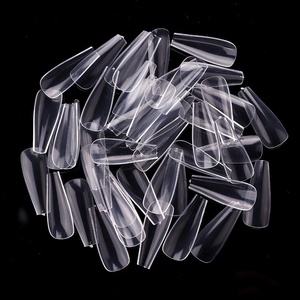 Uñas postizas ABS con diseño predefinido, 600 unidades/bolsa, <span class=keywords><strong>puntas</strong></span> de uñas postizas de cobertura completa, largas, tipo <span class=keywords><strong>ballet</strong></span>, transparentes/naturales/blancas, marca WLNAILS - Product Image 5