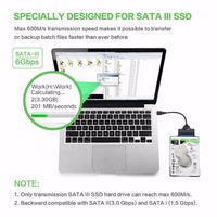 Cable Adaptador Convertidor Xput USB 3.0 a SATA de 22 Pines y 2.5 Pulgadas, Cable de Señal de Almacenamiento Externo para Transferencia de Datos SATA de 2.5 Pulgadas