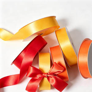 OEKO Certified 19mm Burgundy Wine <b>Red</b> Double Face Polyester Ribbon for Festival Present & Florist Bouquet Decoration - Product Image 4