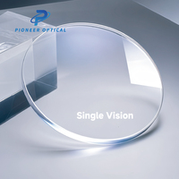 Verres de lunettes unifocaux en résine HMC Pioneer Optical 1.499/1.56/1.60/1.67/1.74, avec traitement anti-lumière bleue HC, pour lunettes ophtalmiques