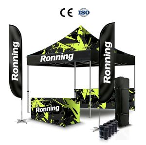 Carpa de Exhibición Personalizada de 10 pies, Impermeable, Plegable, de Oxford Resistente, <span class=keywords><strong>con</strong></span> Protección UV y Resistente al Viento - Product Image 3