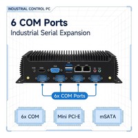 Fanless Mini PC 2 Lan Port Intel 12th CPU DDR3L/DDR4 HD Port VGA WiFi 4G Module Fanless Industrial Firewall Mini PC
