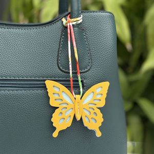 New Design Creative Colorful Butterfly <b>Charm</b> Cotton Rope Leather <b>Bag</b> Animal Pendant - Product Image 5