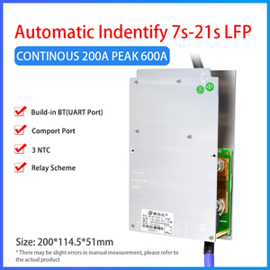 BMS intelligent JiaBaiDa haute intensité 300A 600A 7S~21S 200A 300A Li-ion 72V 48V 24V 20S 16S 8S avec relais/UART/RS485/BT - Product Image 4