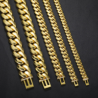 Kubanische Kette Halskette 18 Karat vergoldet 18mm dicke Zirkon Glieder kette Trendy Geschenk Unisex Style