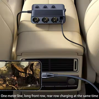 12V/24V 128W chargeur de voiture séparateur PD30w QC3.0 adaptateur voiture allume-cigare séparateur de prise avec interrupteur