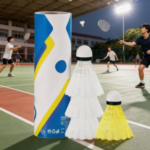 Volantes de Bádminton de Plástico Premium, 12 Unidades, Duraderos, Ecológicos, Vuelo Estable Profesional, para Torneos - Product Image 6