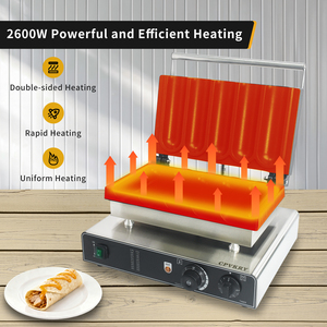 Machine à gaufres électrique professionnelle en <span class=keywords><strong>acier</strong></span> inoxydable pour wraps de poulet au New-Mexique, barbecue et burritos - Product Image 2