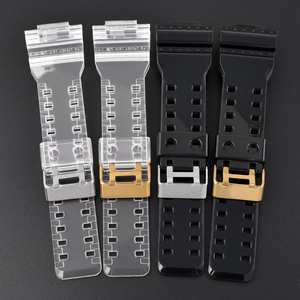 Bracelet de montre en caoutchouc de résine transparente à dégagement rapide 16 mm pour Casio <span class=keywords><strong>GA</strong></span> <span class=keywords><strong>100</strong></span> GD120 <span class=keywords><strong>GA</strong></span>-700 - Product Image 4