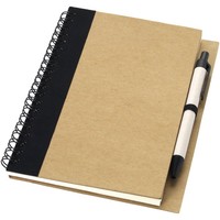 Carnet de notes non marqué en papier recyclé avec stylo, couverture en papier offset, logo personnalisé, A5/A4, pour l'école/le bureau, écriture, cadeau