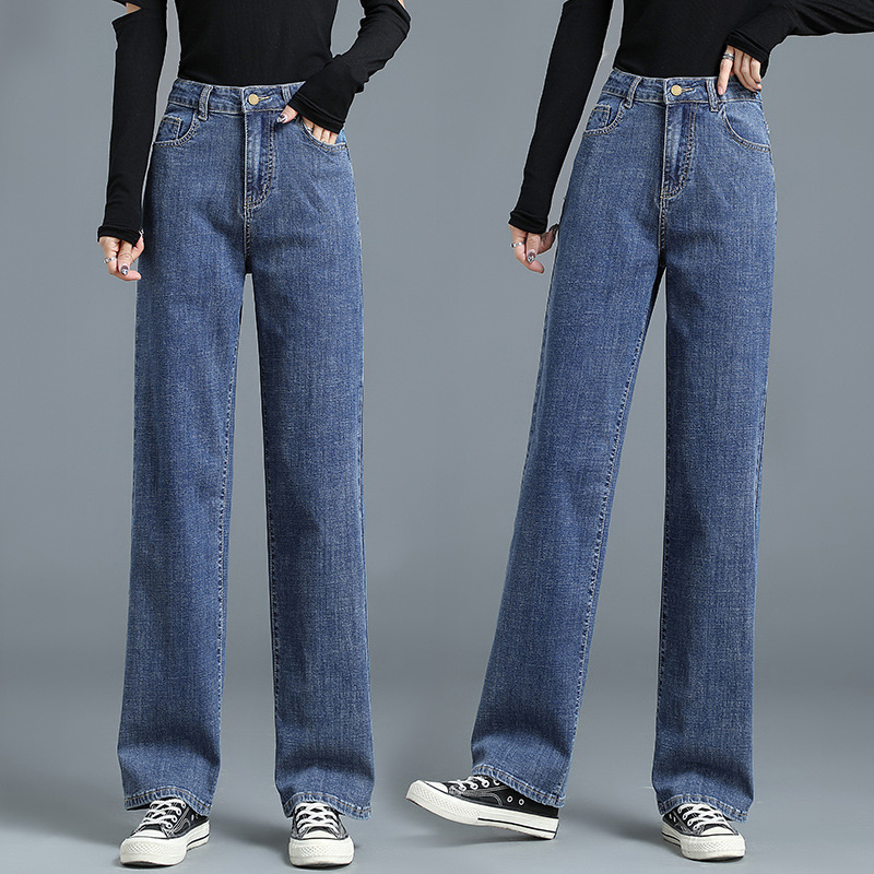 Pantalon cropped bleu profond